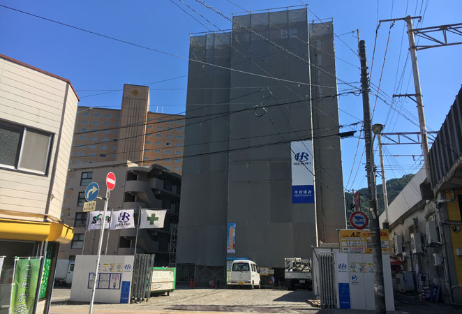 ホテルAZ別府駅前店の建設現場
